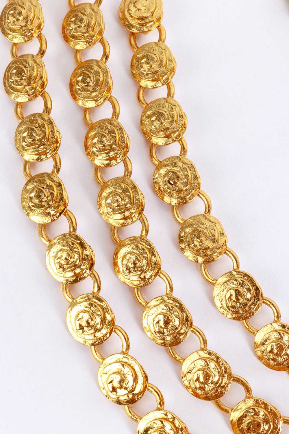 KENNETH JAY LANE Triple Strand Coil Link Necklace - image 3