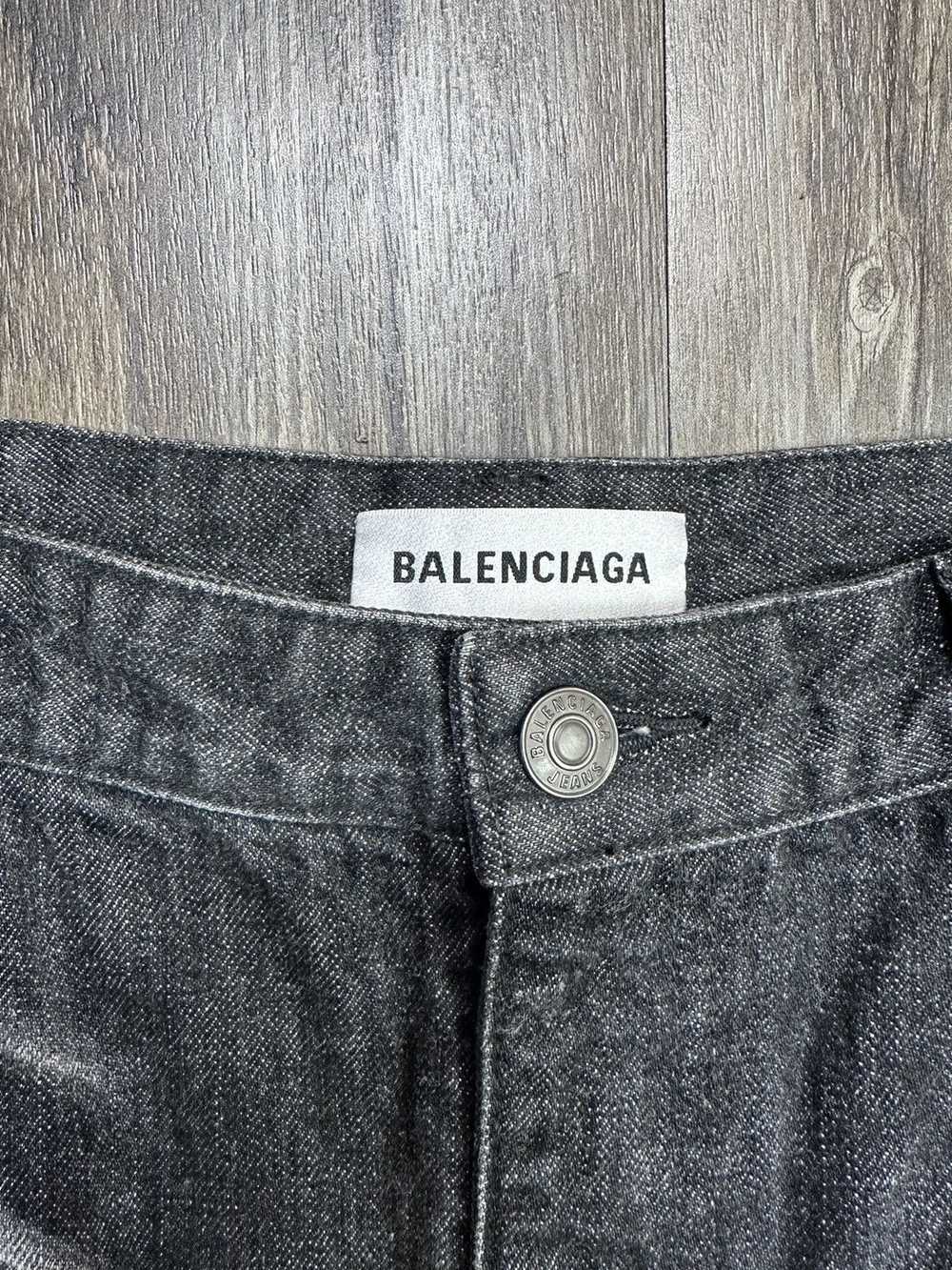 Balenciaga Balenciaga Distressed Denim Jeans Black - image 3