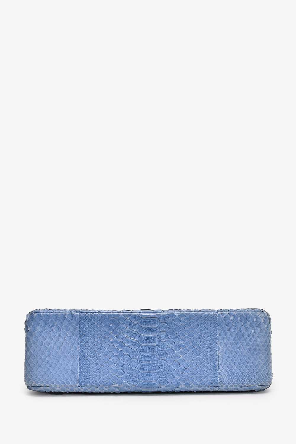 Pre-Loved Chanel™ 2013/14 Blue Python Jumbo Class… - image 9