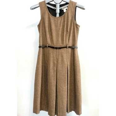 LOFT Tweed Brown Knee-Length Dress Size 6 - image 1