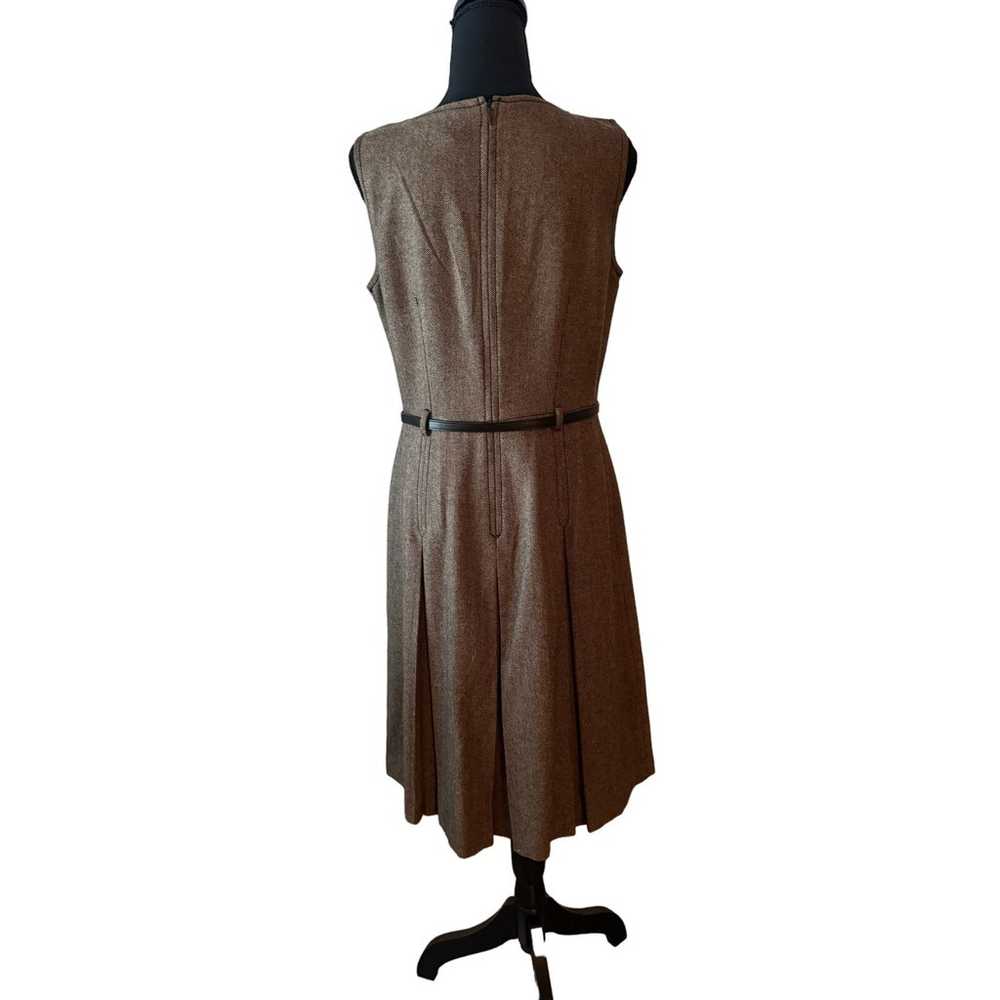 LOFT Tweed Brown Knee-Length Dress Size 6 - image 3