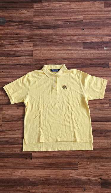 Burberry Vintage Burberrys Yellow Embroidered Polo