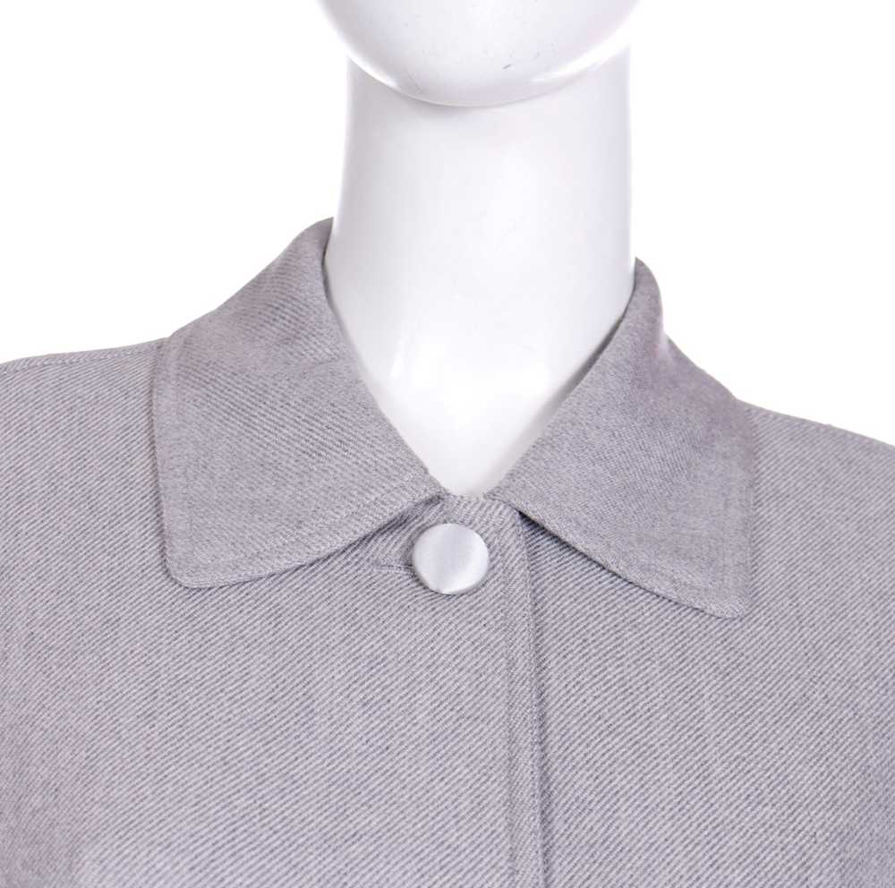 1990s Isaac Mizrahi Grey Wool Collared Jacket wit… - image 7