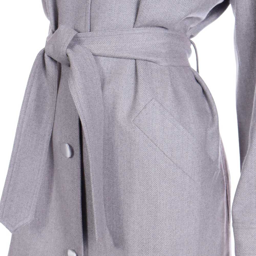 1990s Isaac Mizrahi Grey Wool Collared Jacket wit… - image 8