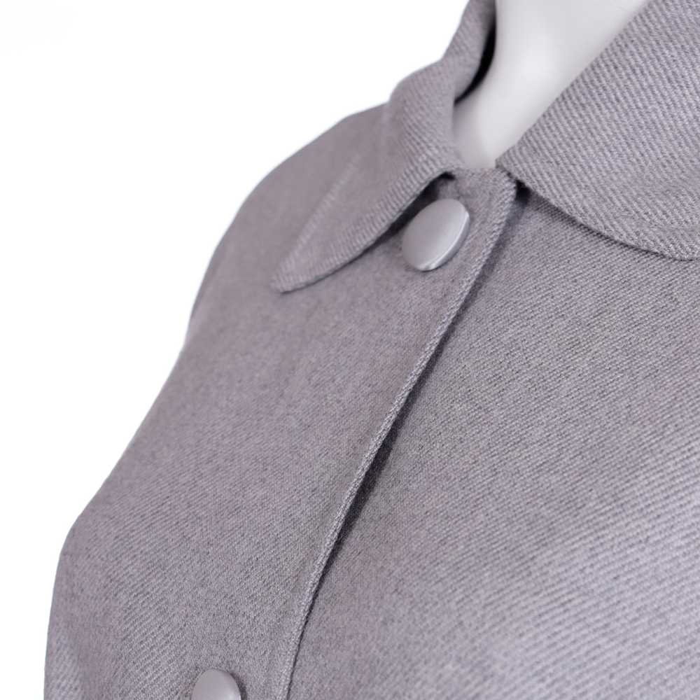 1990s Isaac Mizrahi Grey Wool Collared Jacket wit… - image 9