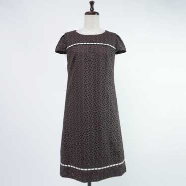 Excellent condition TO BE CHIC lace dress brown s… - image 1