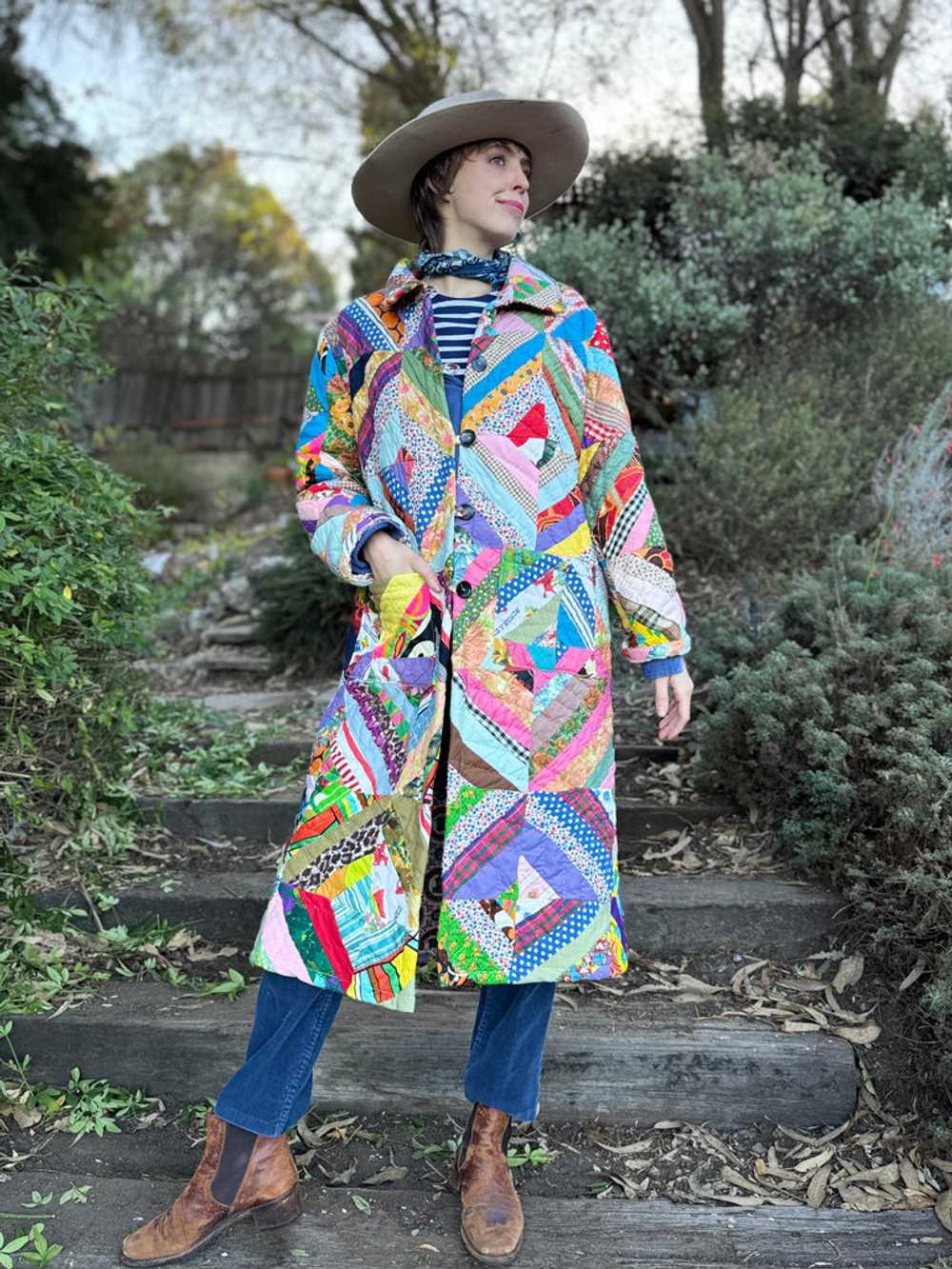 The Sadie Coat - This cotton heirloom quilt coat … - image 1