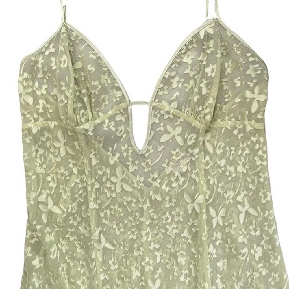 La Senza Fairy Sheer Long Maxi Slip Green XL Ling… - image 3