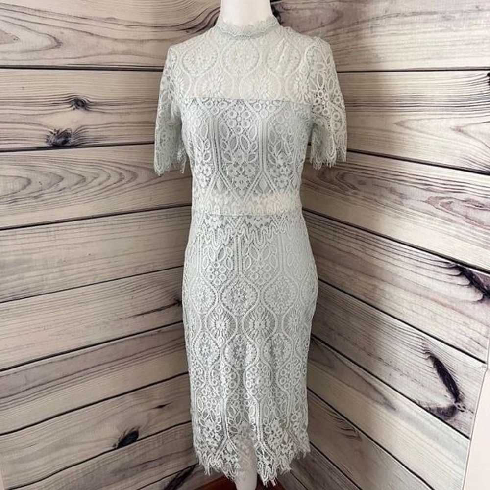 Lulus Light Blue Lace Mock Neck Dress - image 7