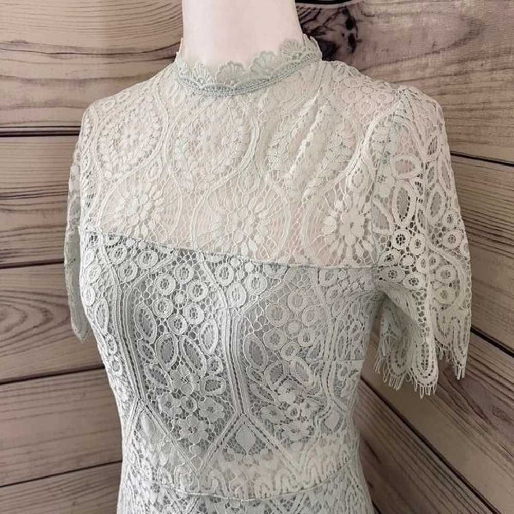 Lulus Light Blue Lace Mock Neck Dress - image 8