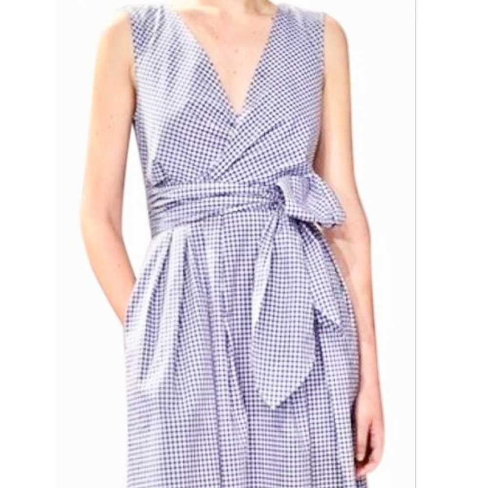 J. Crew Thomas Mason Collection Gingham Wrap V Ne… - image 2