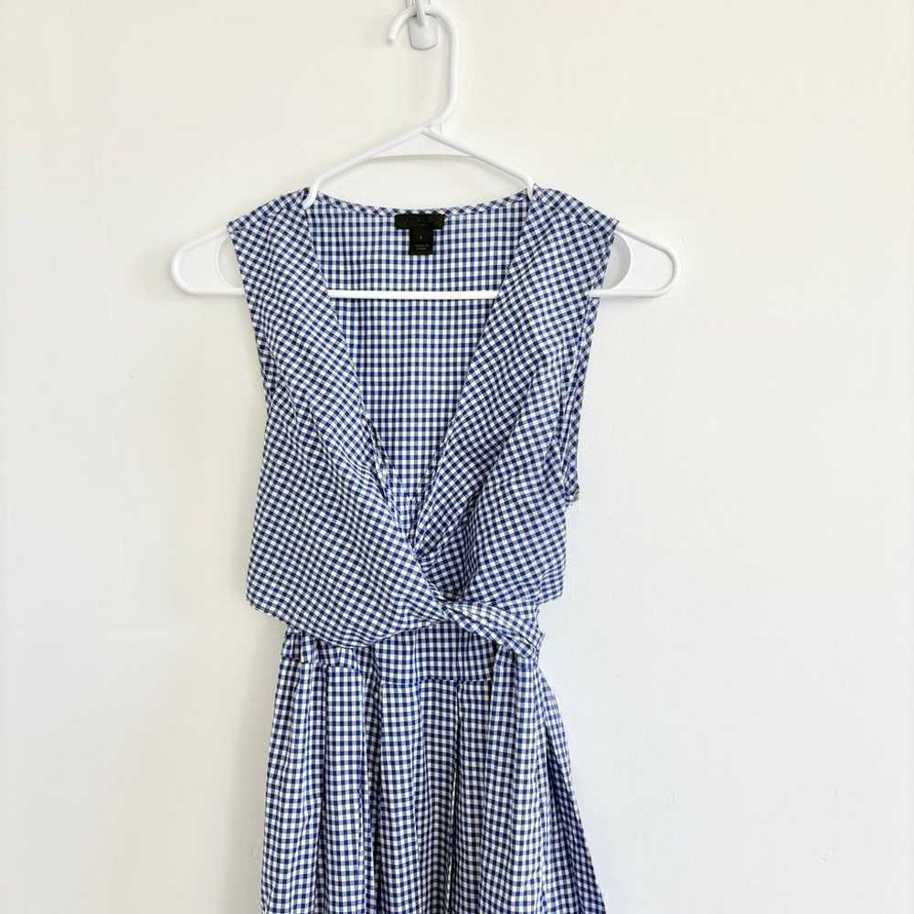 J. Crew Thomas Mason Collection Gingham Wrap V Ne… - image 9