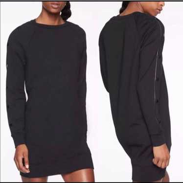 Athleta black snap sleeve athletic tunic dress si… - image 1