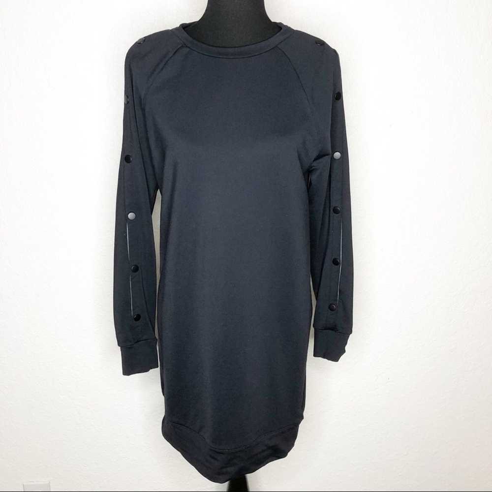 Athleta black snap sleeve athletic tunic dress si… - image 2