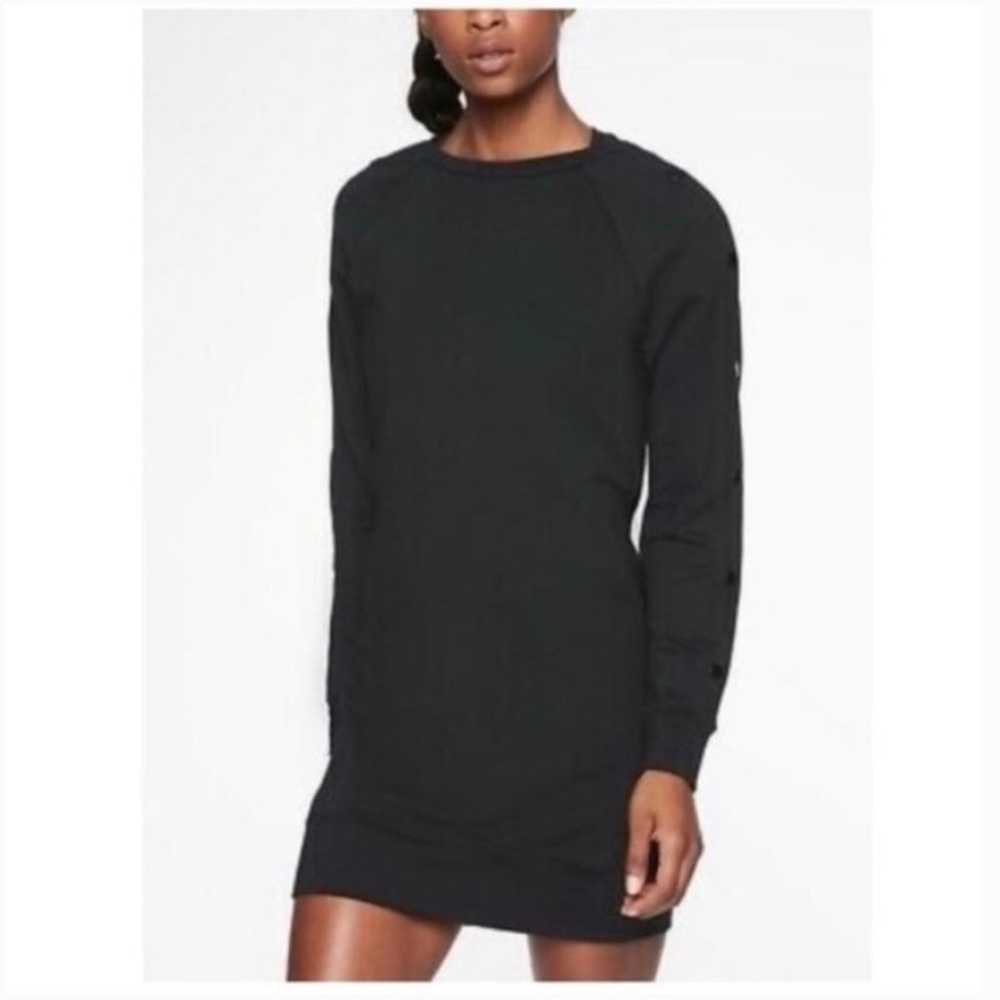 Athleta black snap sleeve athletic tunic dress si… - image 4