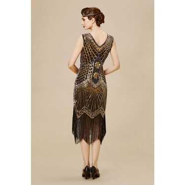 Flapper Dress Black and Gold