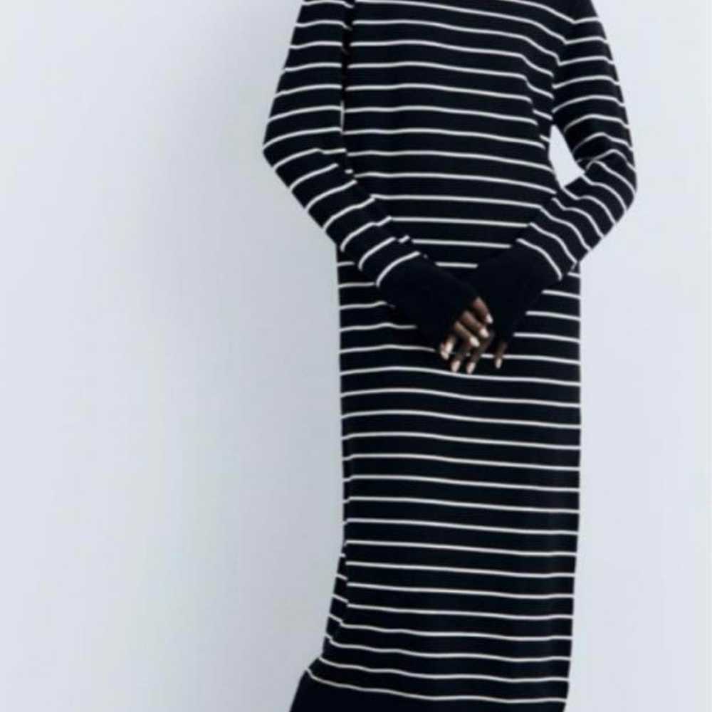 [Beautiful Condition] ZARA Long Knit Stripe Dress… - image 1