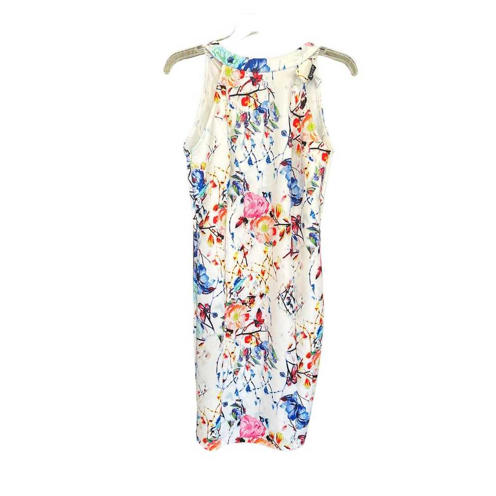 Venus | Women's White Floral Sleeveless Dress | S… - image 1