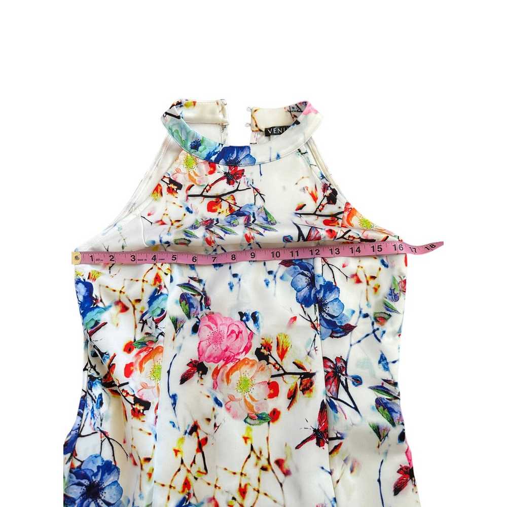 Venus | Women's White Floral Sleeveless Dress | S… - image 3