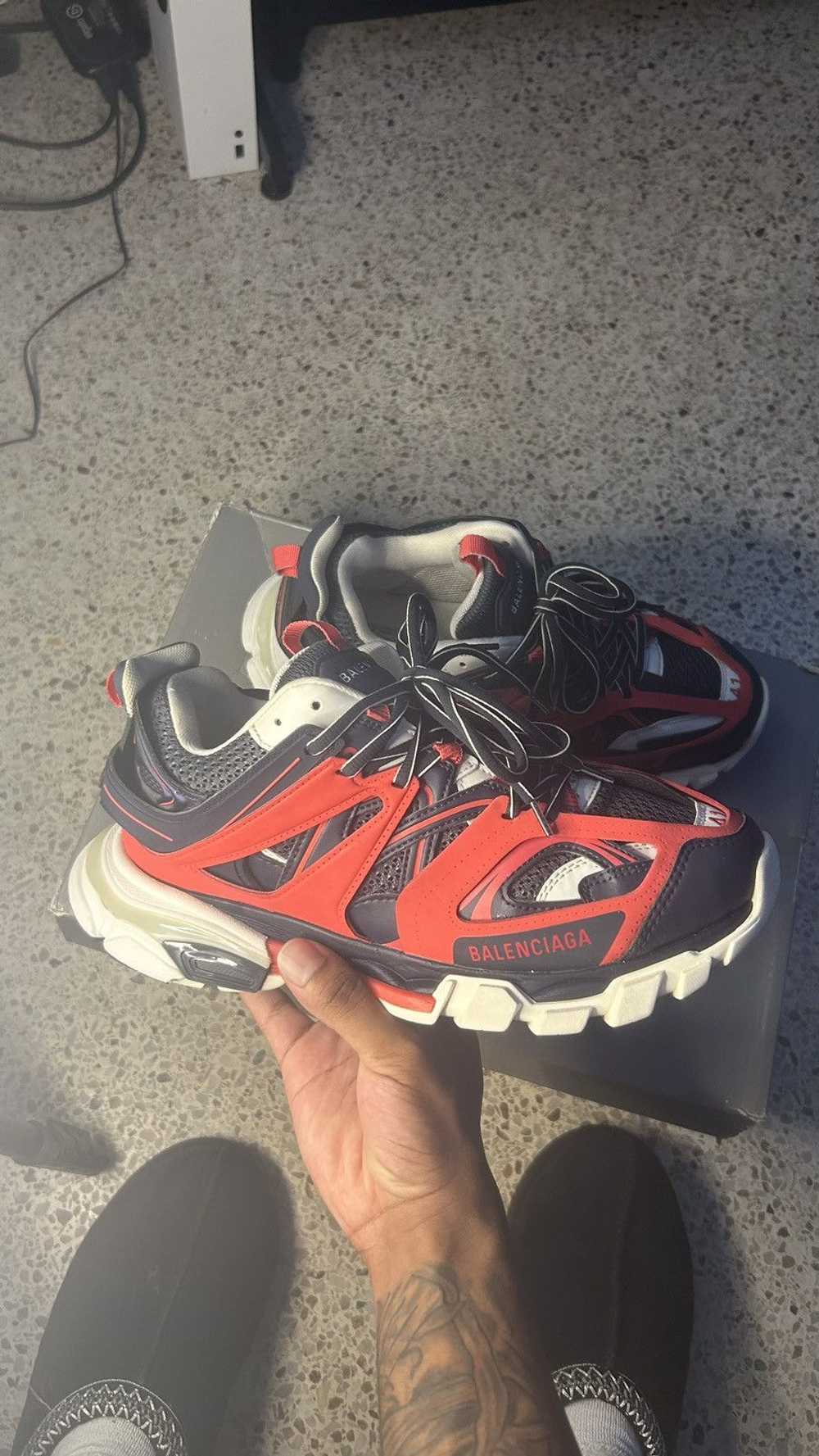 Balenciaga Balenciaga Track Runner LED’s Red/blac… - image 1