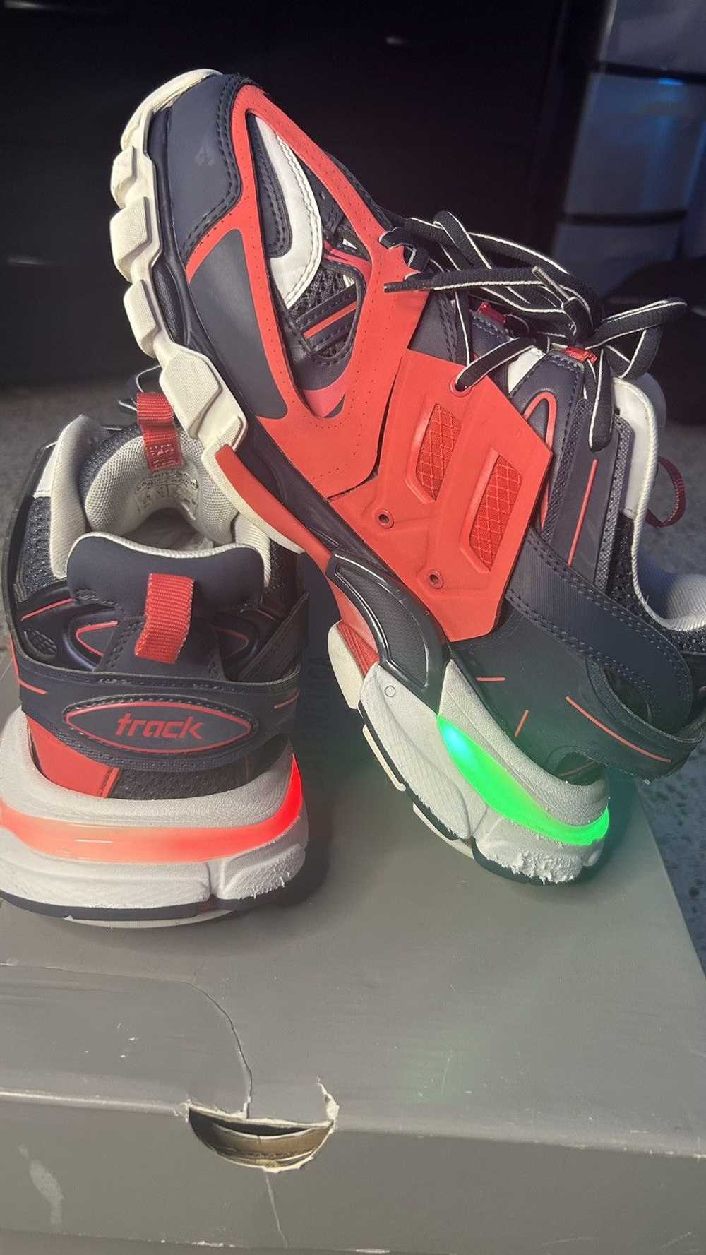 Balenciaga Balenciaga Track Runner LED’s Red/blac… - image 2