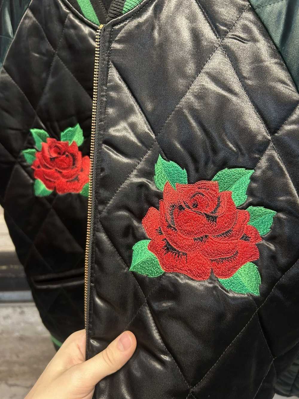 Supreme Supreme FW2013 Satin Quilted Roses bomber… - image 3