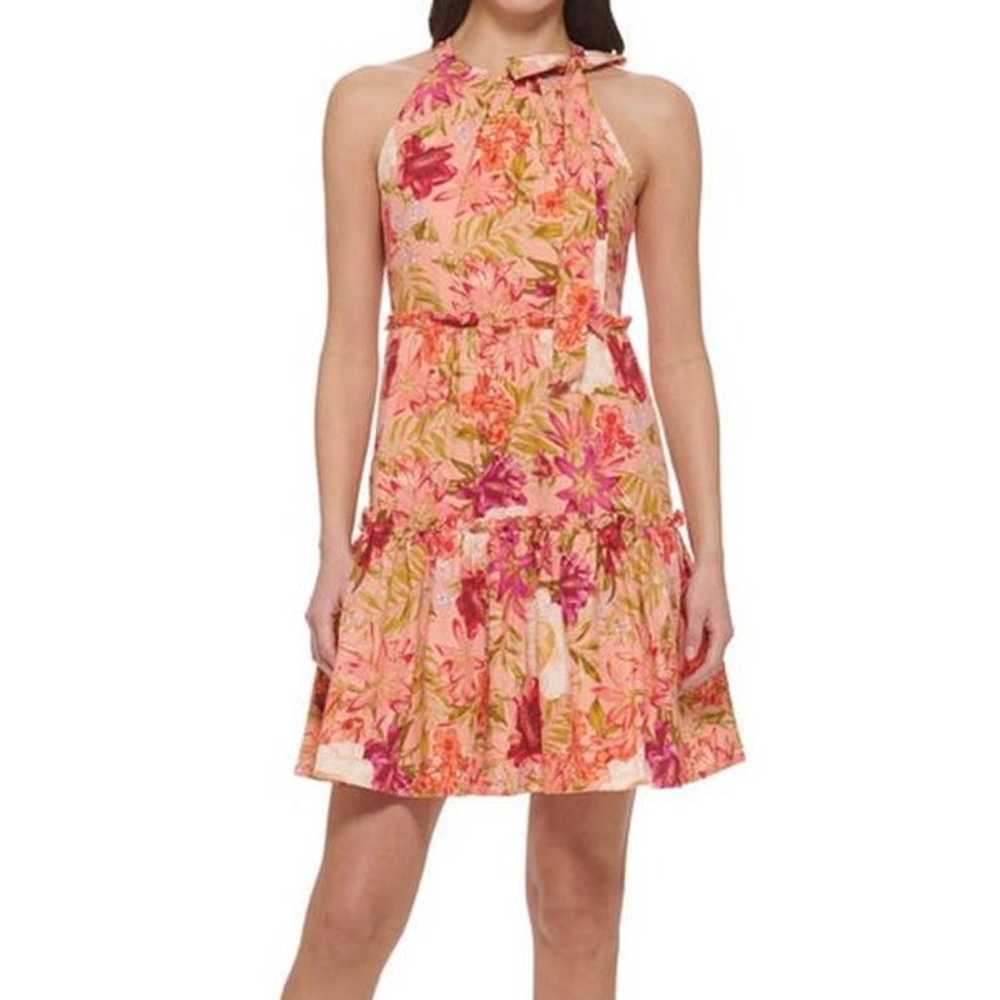 Vince Camuto Dress Floral Print Ruffled Halter si… - image 10