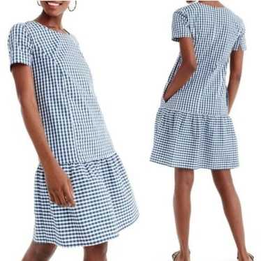 Universal Standard X J Crew Mini Dress Gingham Pri