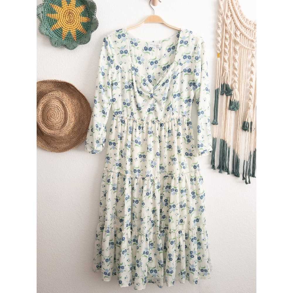 Sweet Baby Jamie Floral Midi Dress Size Medium - image 1