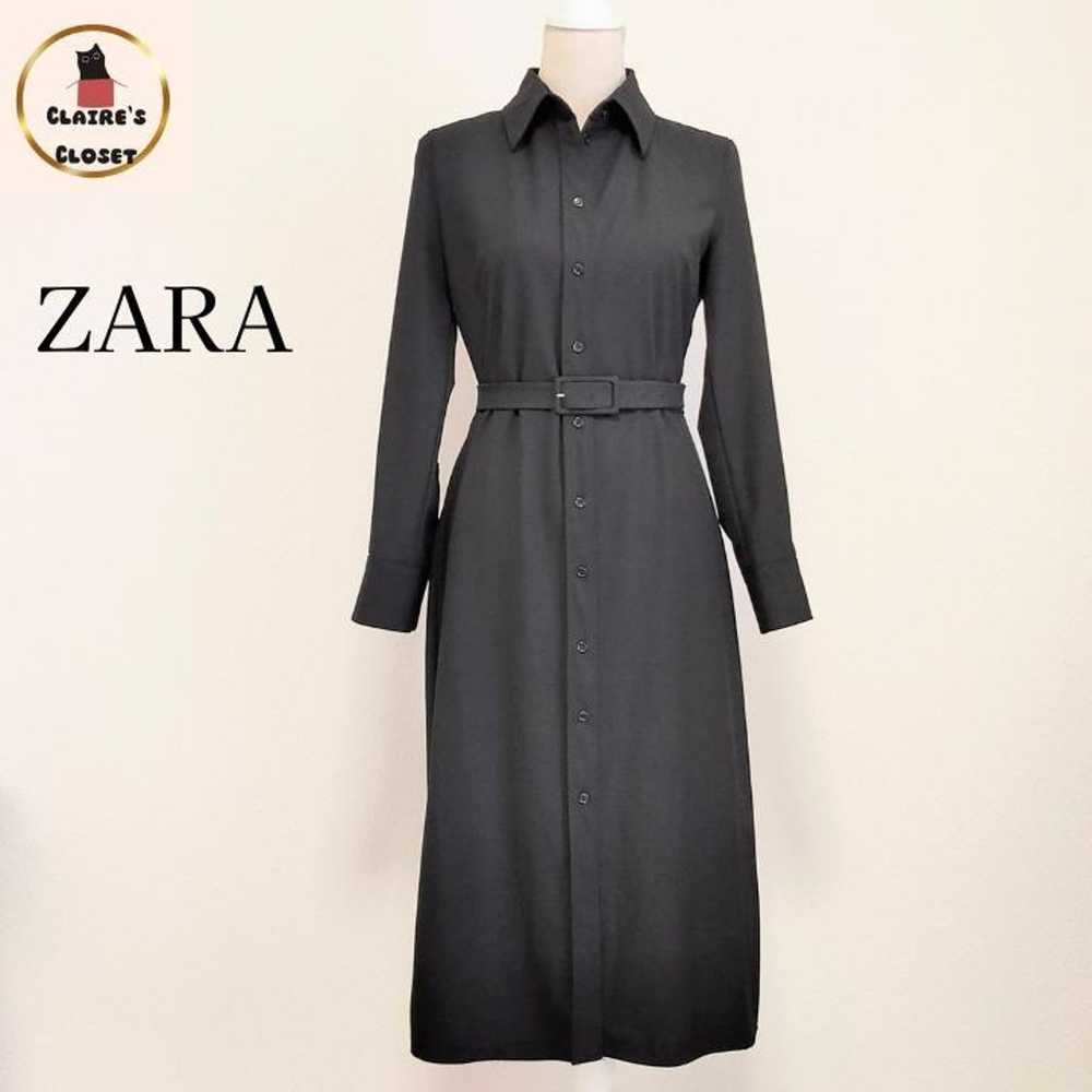 Excellent condition ★ ZARA ★ Shirt Dress Black Be… - image 1