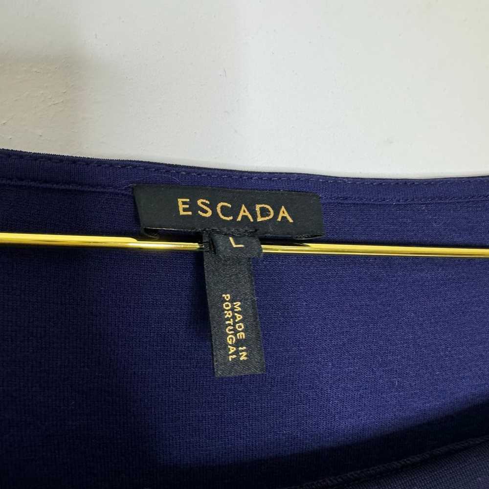 Escada Navy Blue Boatneck Long Sleeve Stretch Kni… - image 2