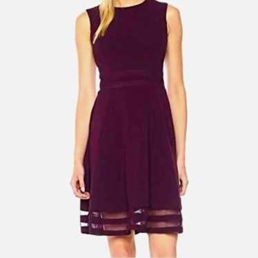 Size 14W 1X CALVIN KLEIN DARK PURPLE ILLUSION STRI