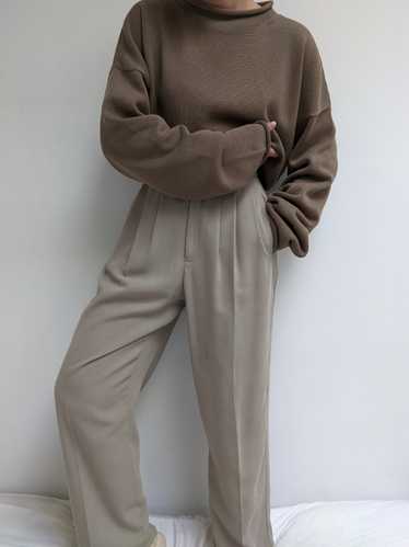 Vintage Clamshell Pleated Trousers