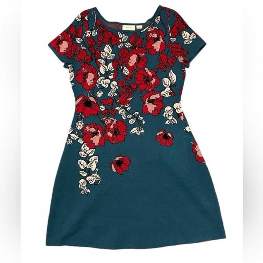 Anthro Maeve Allison Poppy Floral Sweater Dress S… - image 4