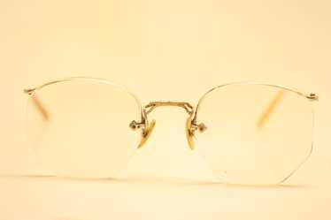 Antique Eyeglasses American Optical Numont Semi R… - image 1