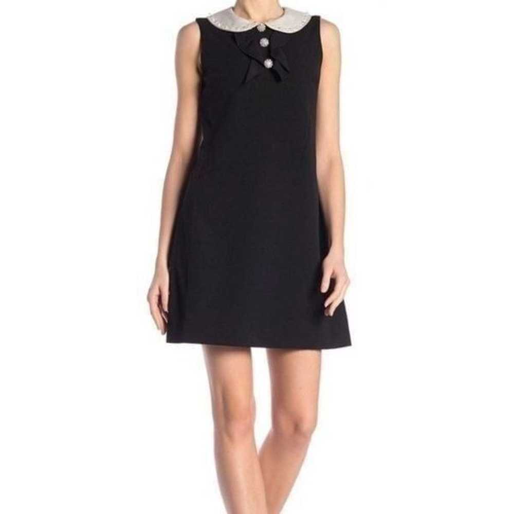 Betsey Johnson Black Embellished Scuba Crepe Dres… - image 1