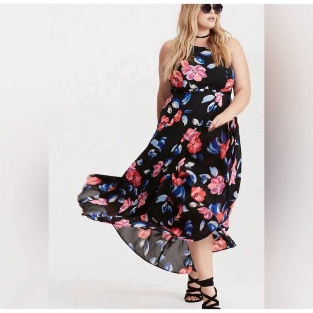 Torrid Dress Womens Size 12 L Floral Maxi Boho Pr… - image 2