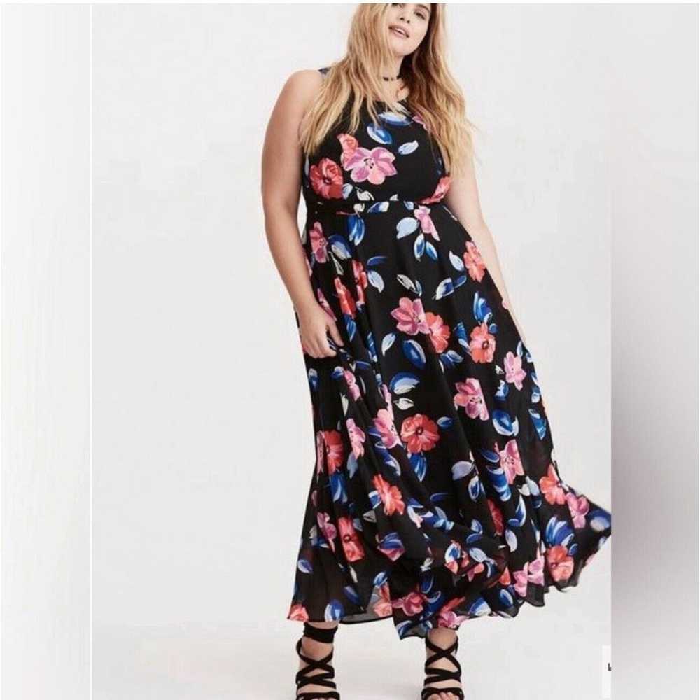 Torrid Dress Womens Size 12 L Floral Maxi Boho Pr… - image 3