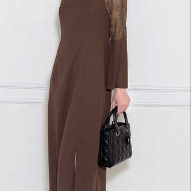 Brown Lace Long Dress