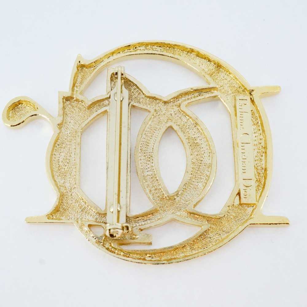 Dior Christian Dior Brooch GP Plated Gold Ladies - image 5