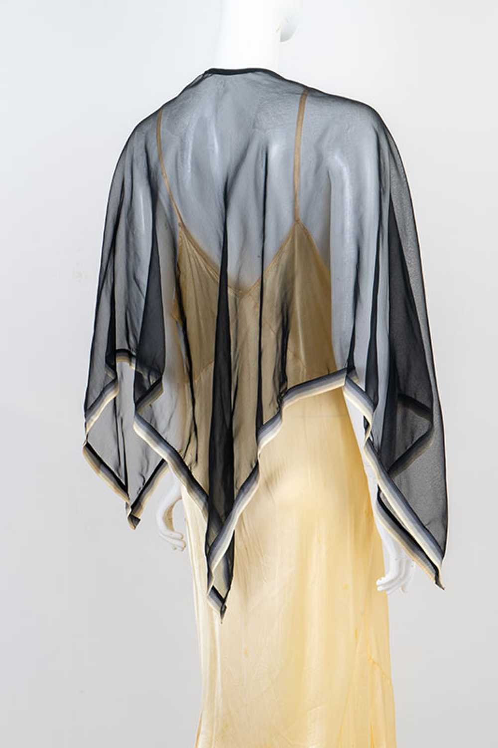 Vintage 1940s-1950s Sheer Silk Voile Shawl - image 4