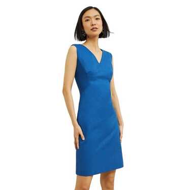 MM.LaFleur The Marie Basketweave Blue Dress Size 1