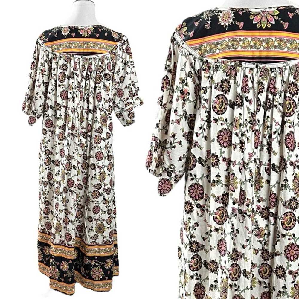 Vintage 70s Loungees Size XL Indian Cotton House … - image 9