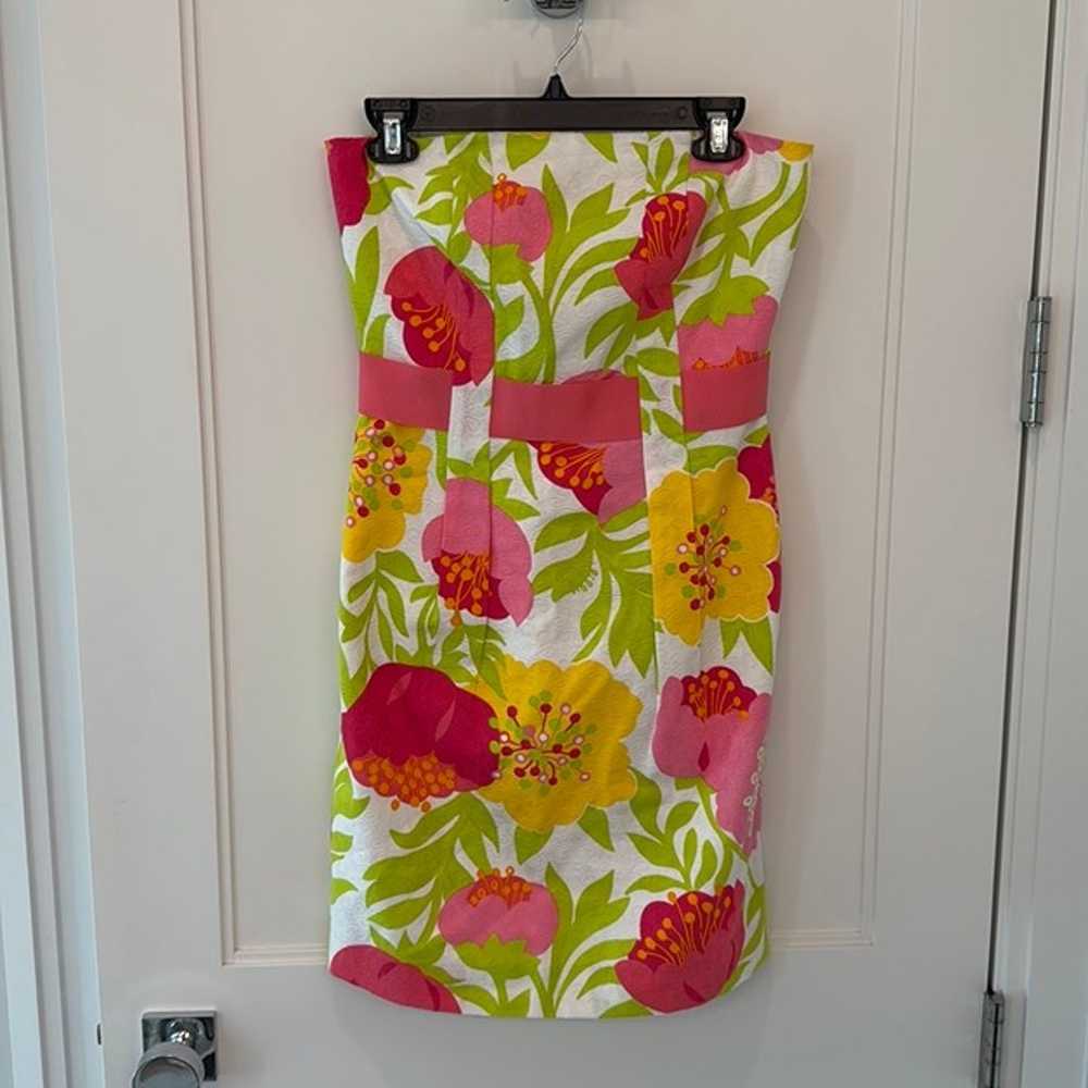 Lilly Pulitzer Strapless Floral Mini Dress - image 1