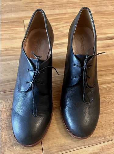 Madewell Bette Black Leather Oxford Heels (6) |… - image 1