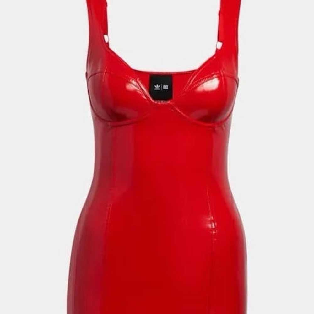 Ivy Park x Adidas Red Latex Dress Size Small - image 1