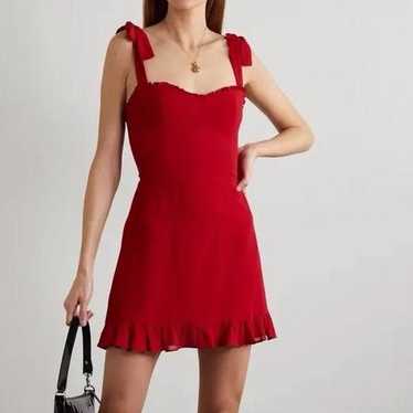 Reformation Red Christine Dress in Lipstick