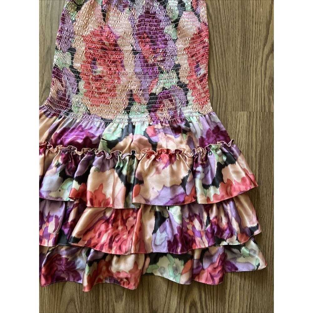 Betsey Johnson Pink and Purple Fit & Flare Floral… - image 3