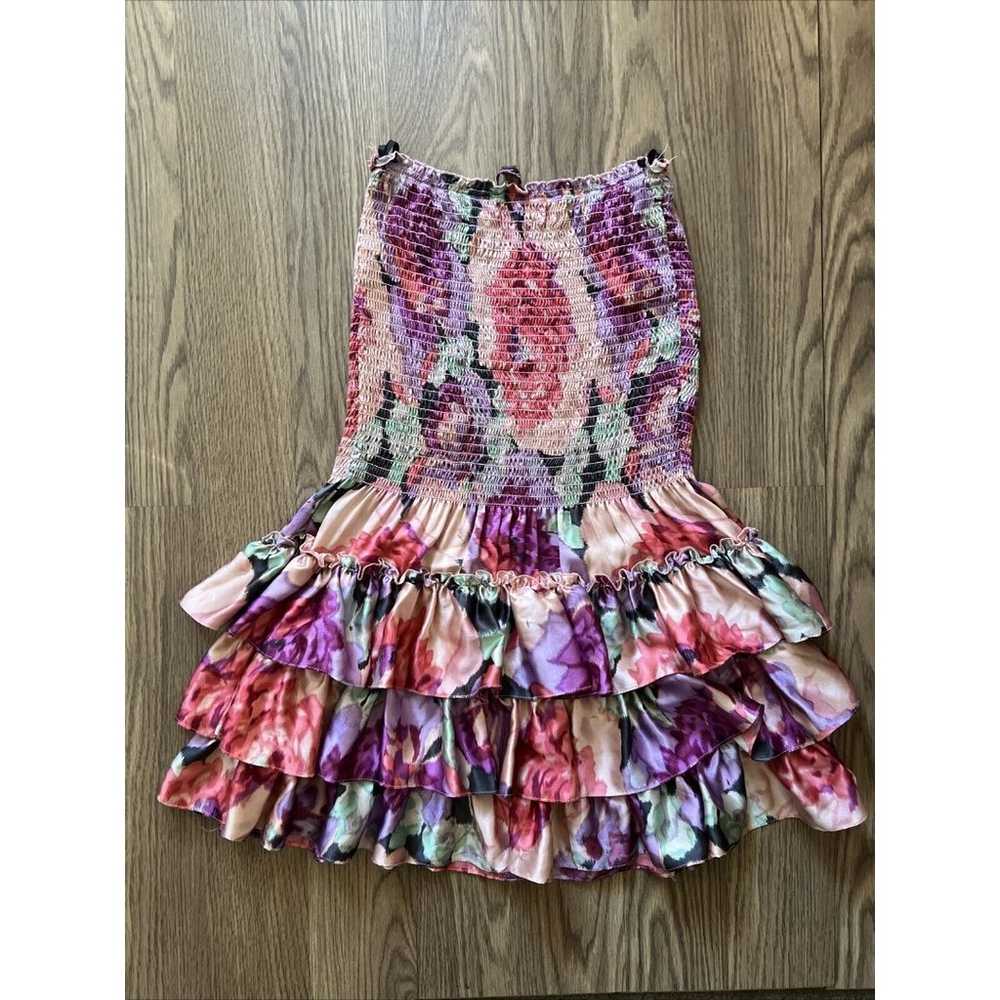 Betsey Johnson Pink and Purple Fit & Flare Floral… - image 5