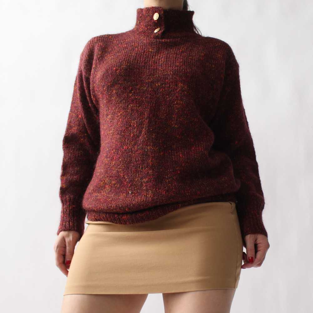 Vintage Speckled Mohair Blend Sweater - image 3